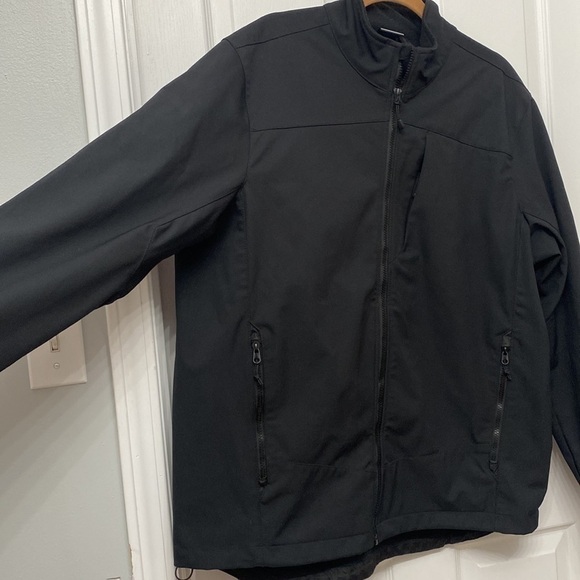 Champion Softshell Windbreaker Jacket Black Full Zip Up Size XL - Picture 6 of 13